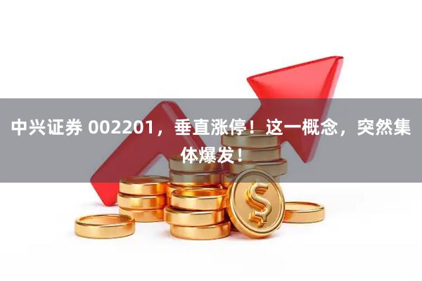 中兴证券 002201，垂直涨停！这一概念，突然集体爆发！
